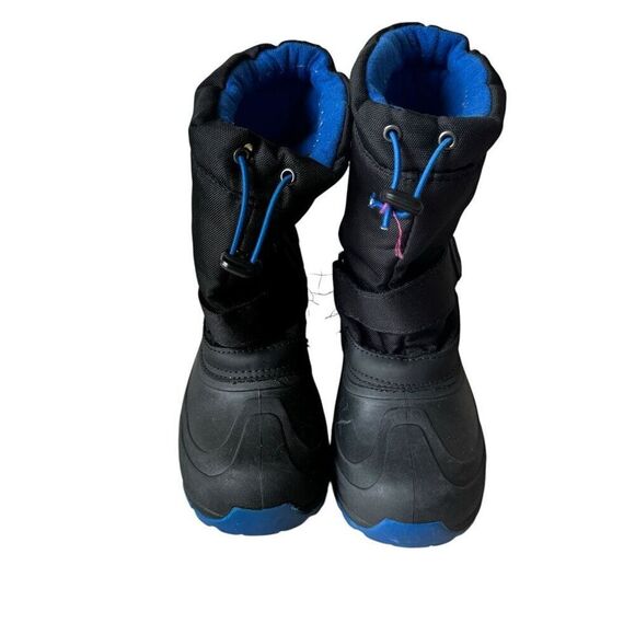 Termolite Youth Snow Rain Cold Weather Boots Black Drawstring SZ 2 - Picture 2 of 13